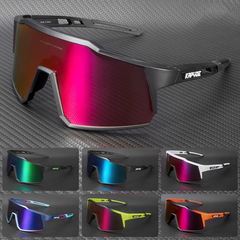 4 Lens Men Women Cycling Glasses Polarized Sport MTB Road Bike Goggles UV400 Bicycle Eyewear Fishing Running Driving Sunglasses