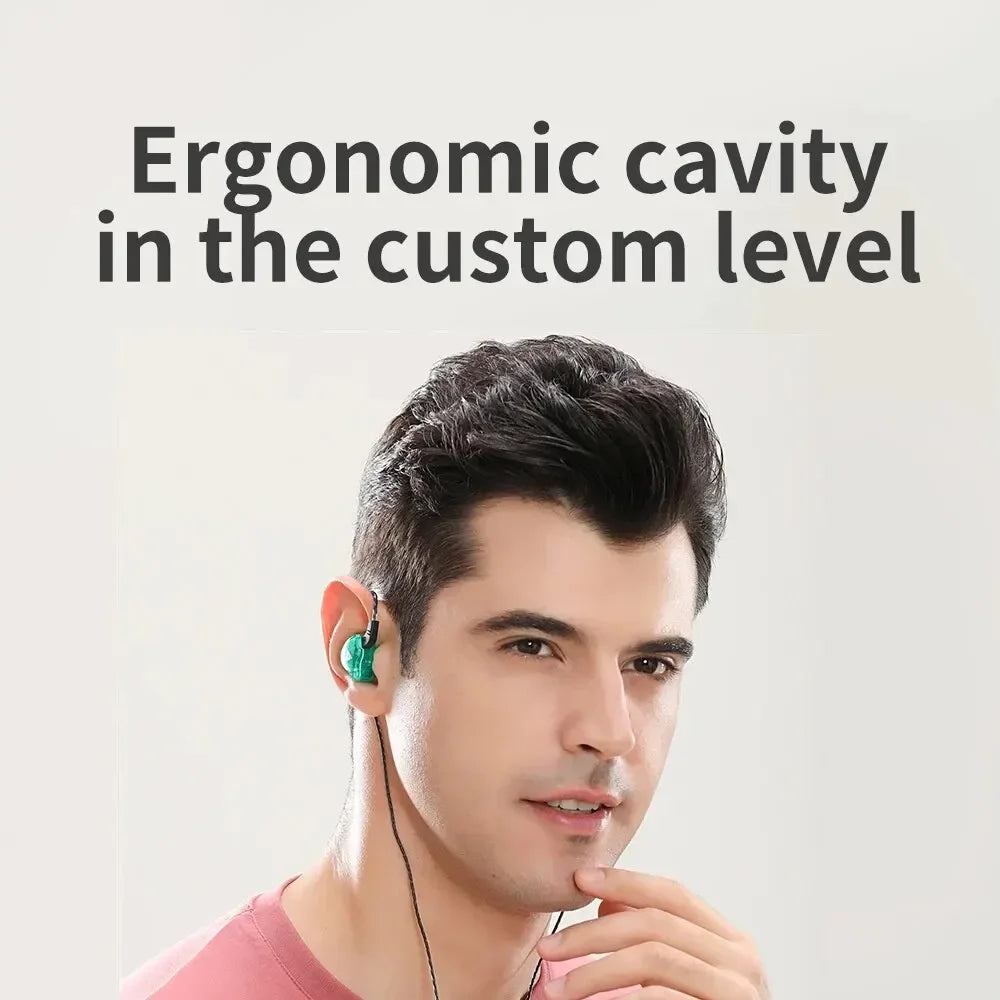 QKZ AK6 Wired Headphones Dual Drive HiFi Earphone with Microphone 3.5mm Sport Running Music Earbuds Bass Stereo Headset Original