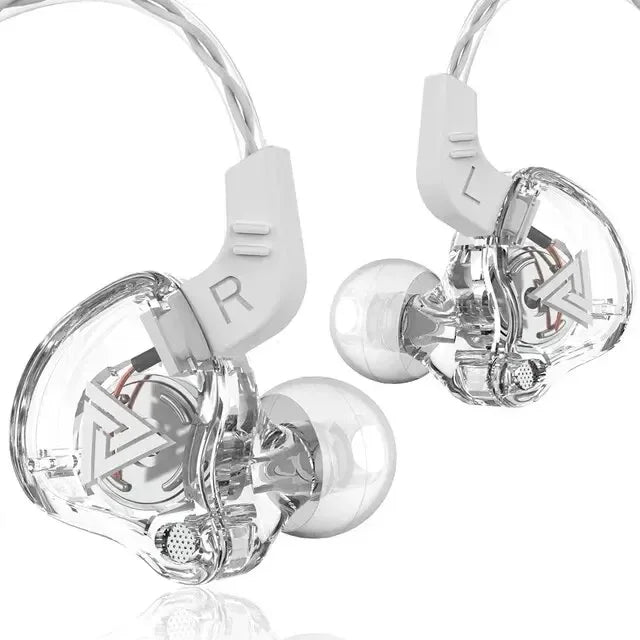 QKZ AK6 Wired Headphones Dual Drive HiFi Earphone with Microphone 3.5mm Sport Running Music Earbuds Bass Stereo Headset Original