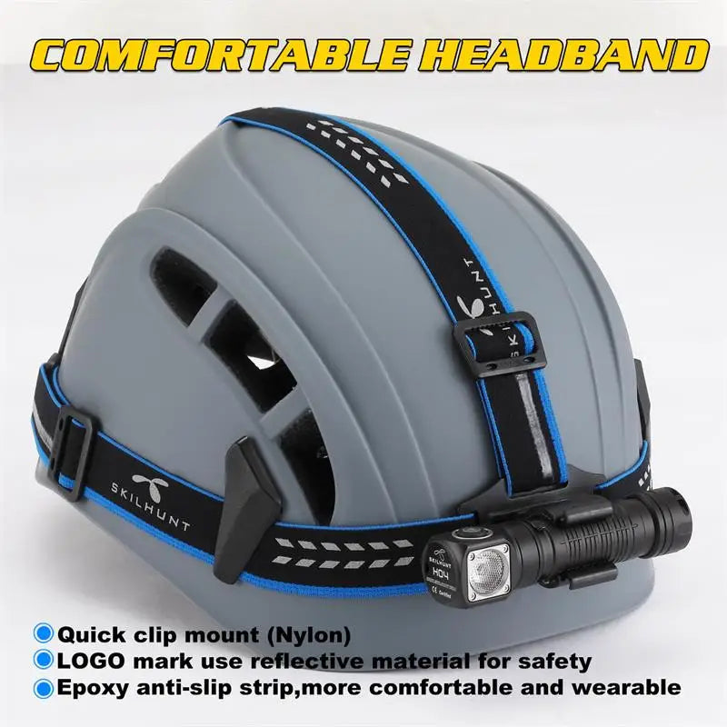 SKILHUNT 1200lumens LED Flashlight,H04 Series Light Weight Head lamp,Tail magnet 18650 Headlamp,Easy Clip Running Working